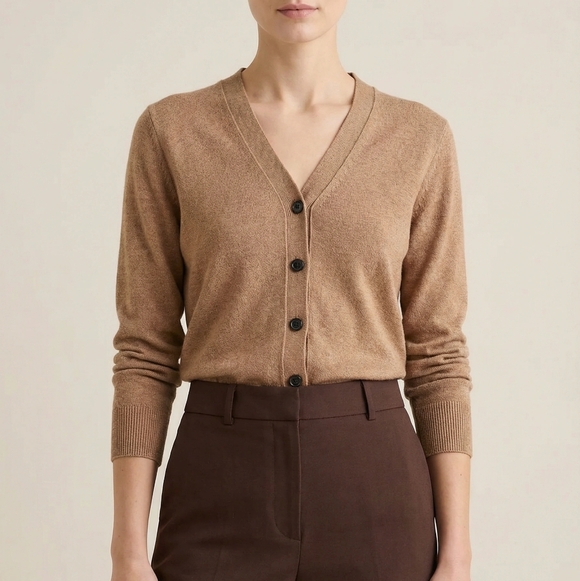 J. Crew Sweaters - J.Crew Wool w/ Cashmere Button Down Camel Cardigan Size Medium
